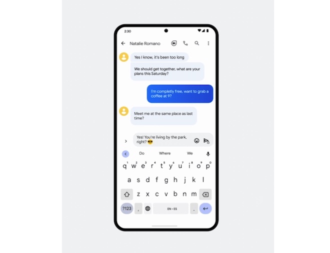 Chỉnh sửa ngữ pháp trên Gboard.