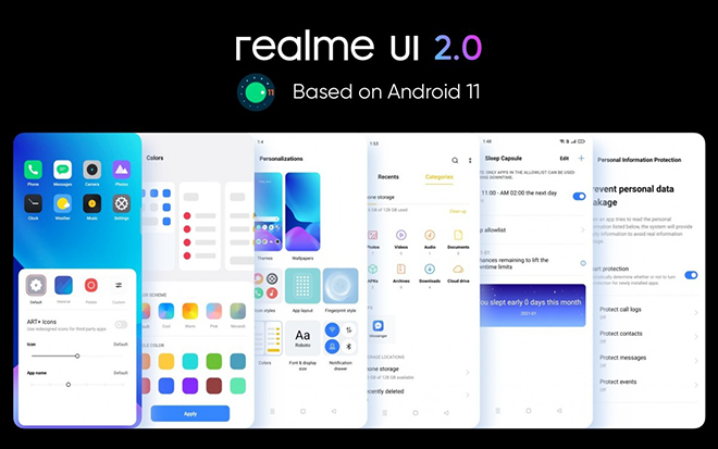 Giao diện Realme UI 2.0.