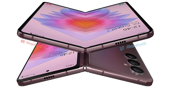 Galaxy Z Fold 4 5G phiên bản màu tím nhạt.