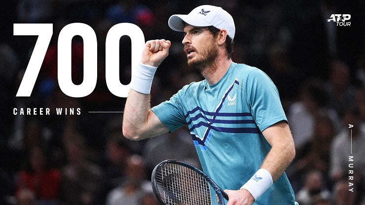 Murray cán mốc 700 trận thắng ATP