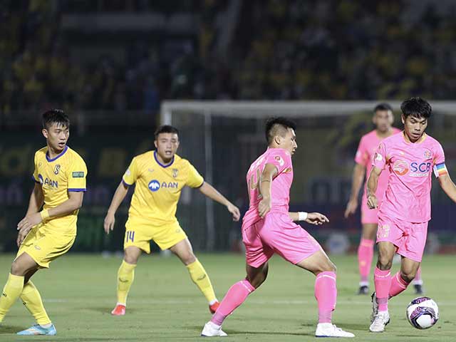 Video bóng đá Sài Gòn - SLNA: Sút xa mở điểm, mất ngôi đầu vì pha đá phạt (Vòng 4 V-League)