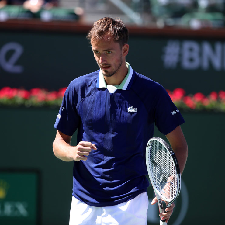 Tân số 1 thế giới Daniil Medvedev hướng đến lần thứ tư liên tiếp vào đến vòng 3 Indian Wells Masters