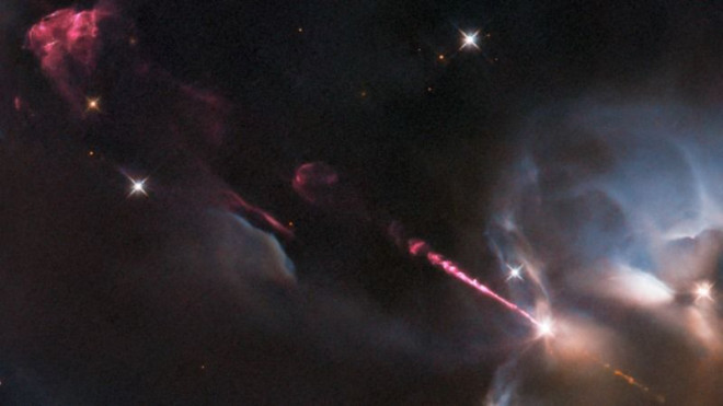 Cận cảnh tia laser bí ẩn từ vũ trụ - Ảnh: Hubble/NASA/ESA