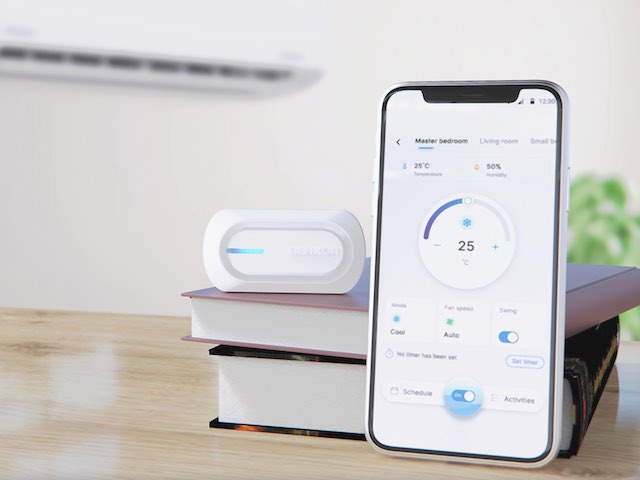 Thiết bị giúp điều khiển điều hòa qua bluetooth và đo lường điện năng