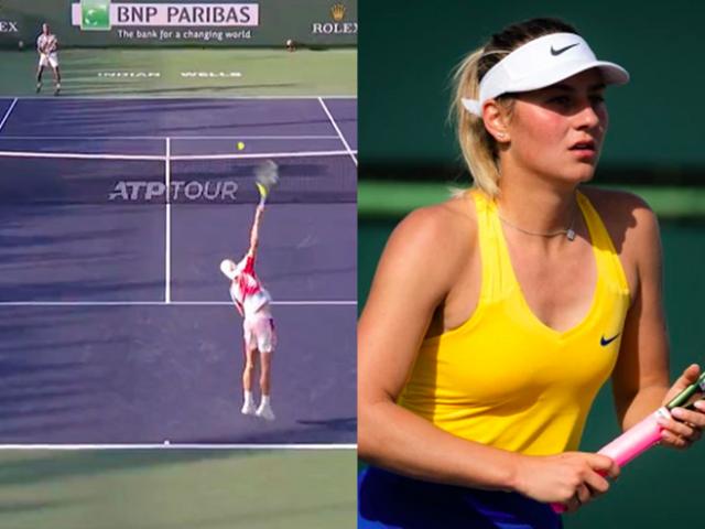 Giao bóng ”lá vàng rơi” ở Indian Wells, mỹ nhân Ukraina chỉ trích đồng nghiệp Nga