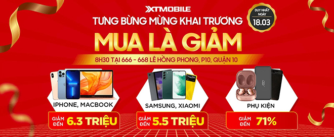 XTmobile 666 Lê Hồng Phong: iPhone 12 Pro giảm đến 6,3 triệu đồng nhân dịp khai trương - 1