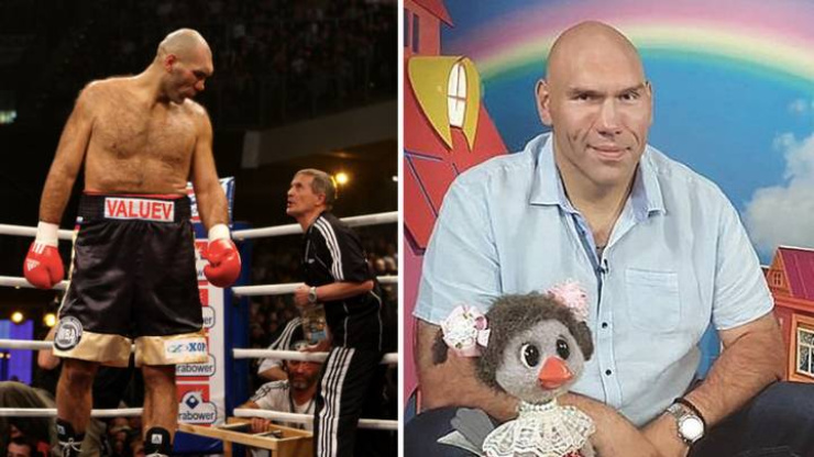 Nikolai Valuev cựu võ sĩ người Nga cao 2m13, nặng 158 kg. Thi đấu 53 trận, thắng 50, thua 2, hòa 1