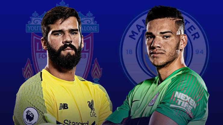 Cuộc đua giữa Alisson (trái) và Ederson diễn ra hấp dẫn