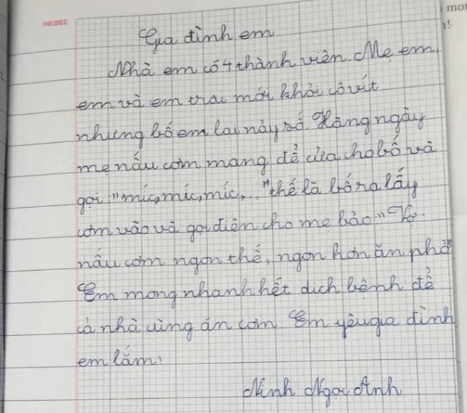 Học sinh viết văn miêu tả gia đình mắc COVID-19 khiến cộng đồng mạng cười lăn lộn - 1