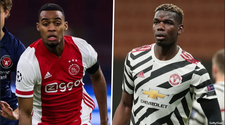 Ryan Gravenberch (Ajax) được MU coi là sự lựa chọn tốt để thế chỗ Paul Pogba mùa sau