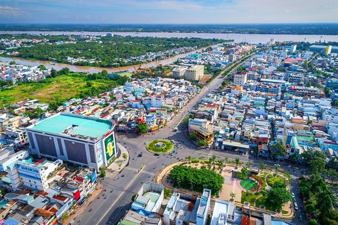 Thành phố Sóc Trăng nhìn từ trên cao