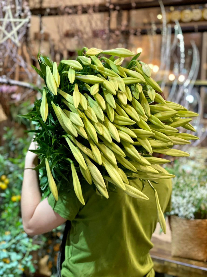 Hoa loa kèn đầu mùa, giá thành khá cao nhưng chị em Hà thành vẫn tấp nập đặt mua - 7