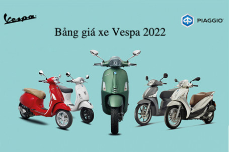 Bảng giá xe Vespa mới nhất đầy đủ phiên bản tháng 4/2022