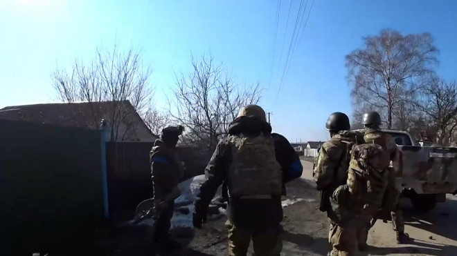 Quân đội Ukraine được cho là đã tái chiếm một số ngôi làng ở phía Đông TP Kharkiv sau khi đụng độ dữ dội với lực lượng Nga. Ảnh: Telegram