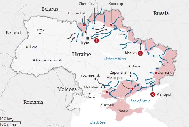 Nga hướng tới kiểm soát thành phố Mariupol và xa hơn là toàn bộ miền đông Ukraine.