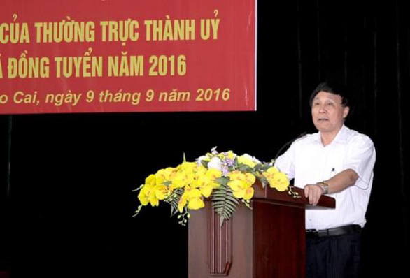 Ông Nguyễn Quang Huy khi còn đương chức