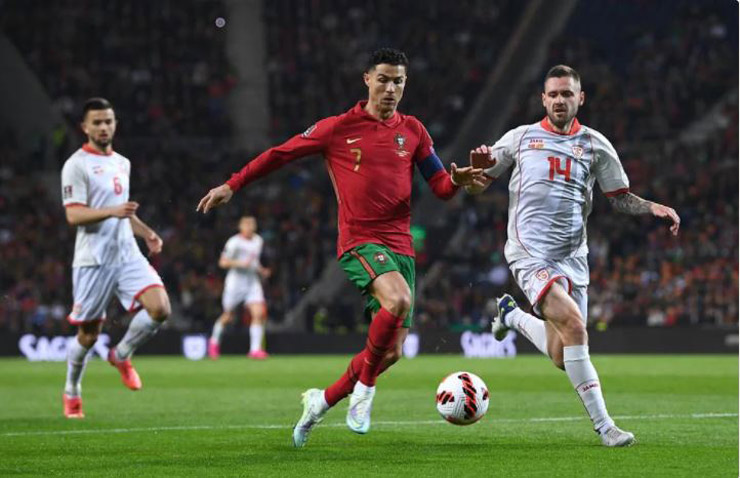 Bồ Đào Nha thắng Bắc Macedonia 2-0 giúp Ronaldo sẽ có lần thứ 5 liên tiếp được dự các VCK World Cup