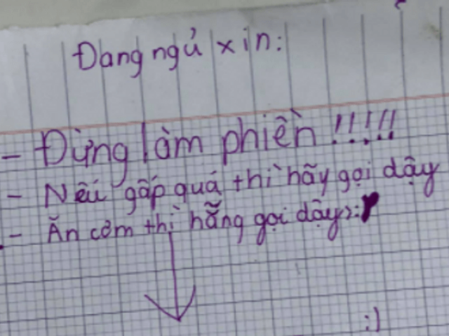 Thường xuyên bị đánh thức, cậu bé viết tâm thư ”nhắc nhở” bố mẹ khiến dân tình cười ngất