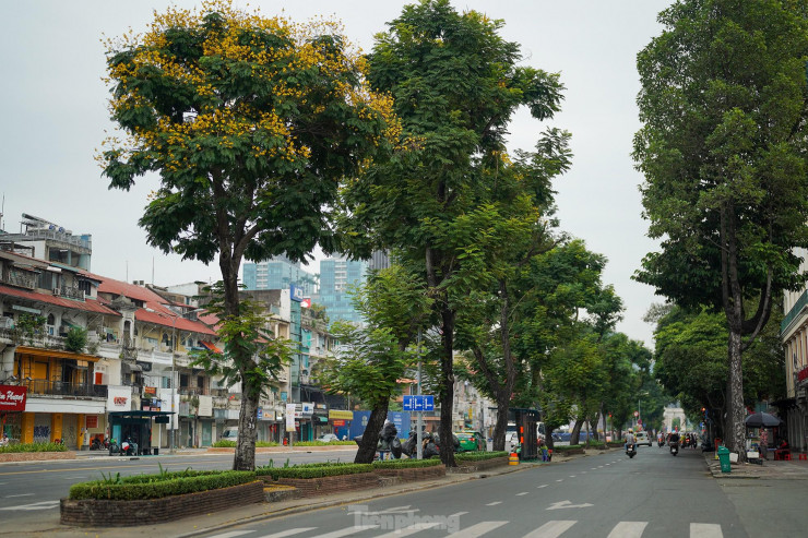 Một góc đường Lê Lợi (quận 1), phía trước chợ Bến Thành.