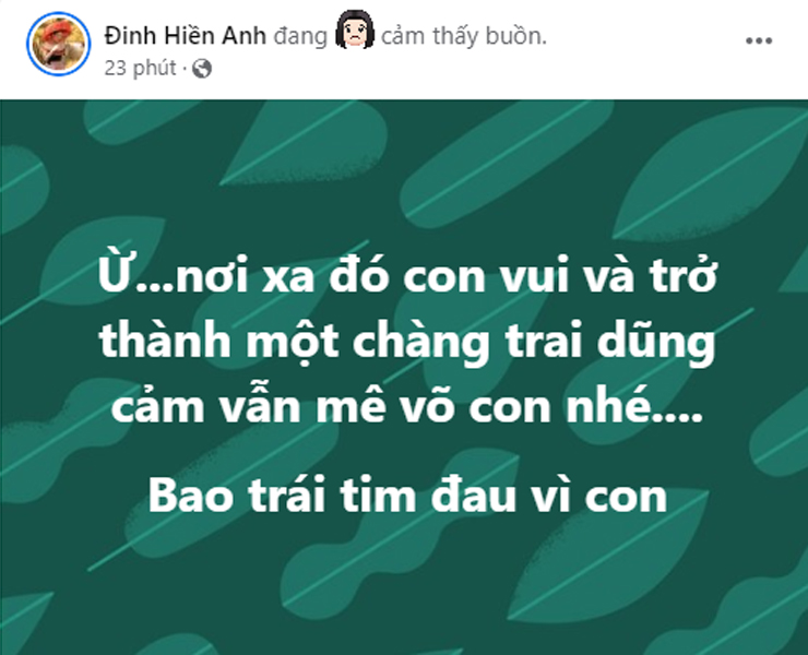 Sao Việt thương tiếc bé Hạo Nam: &#34;Nơi đó sẽ không còn đau đớn nữa&#34; - 3