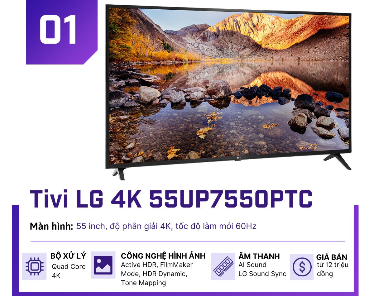 Gợi ý 4 Smart TV 55 inch giá 12 triệu chơi tết "thả ga" - 1