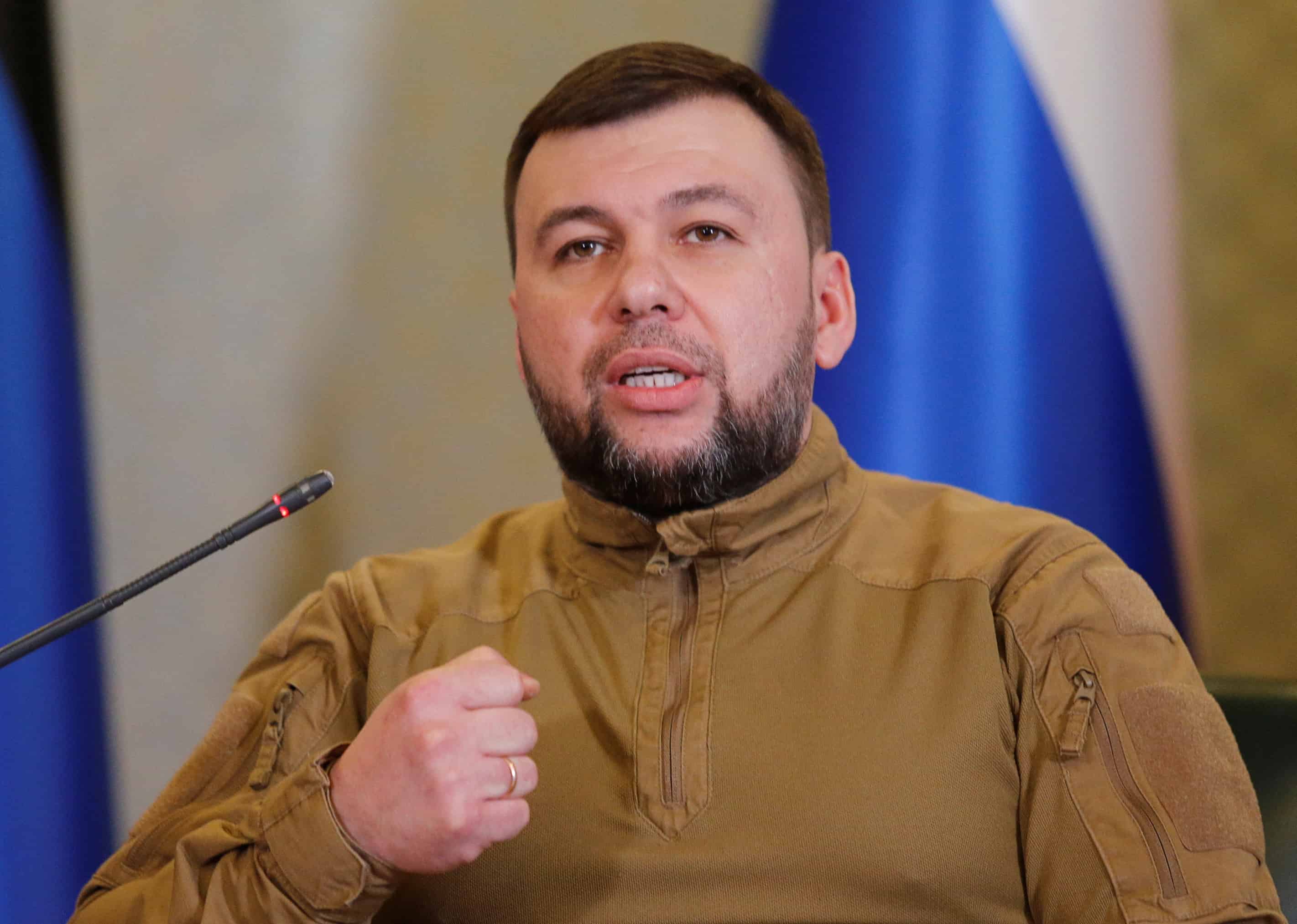 Denis Pushilin, người đứng đầu chính quyền Donetsk do Nga thiết lập, tuyên bố sẽ đáp trả nếu Ukraine có hành động khiêu khích vào ngày thực hiện lệnh ngừng bắn tạm thời. Ảnh: Reuters