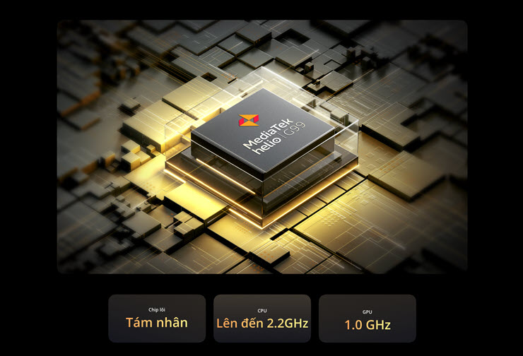 Chip xử lý MediaTek Helio G99 của realme 10 để xử lý các trò chơi.