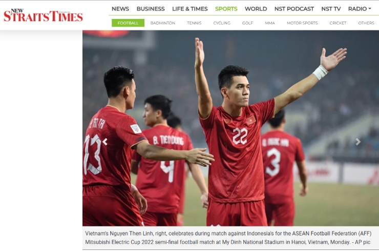 New Straits Times ấn tượng với thành tích giữ sạch lưới của ĐT Việt Nam