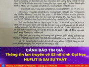 Tin tức trong ngày - Thông tin tán phát liên quan 2 nữ sinh Trường HUFLIT bị xâm hại là tin giả