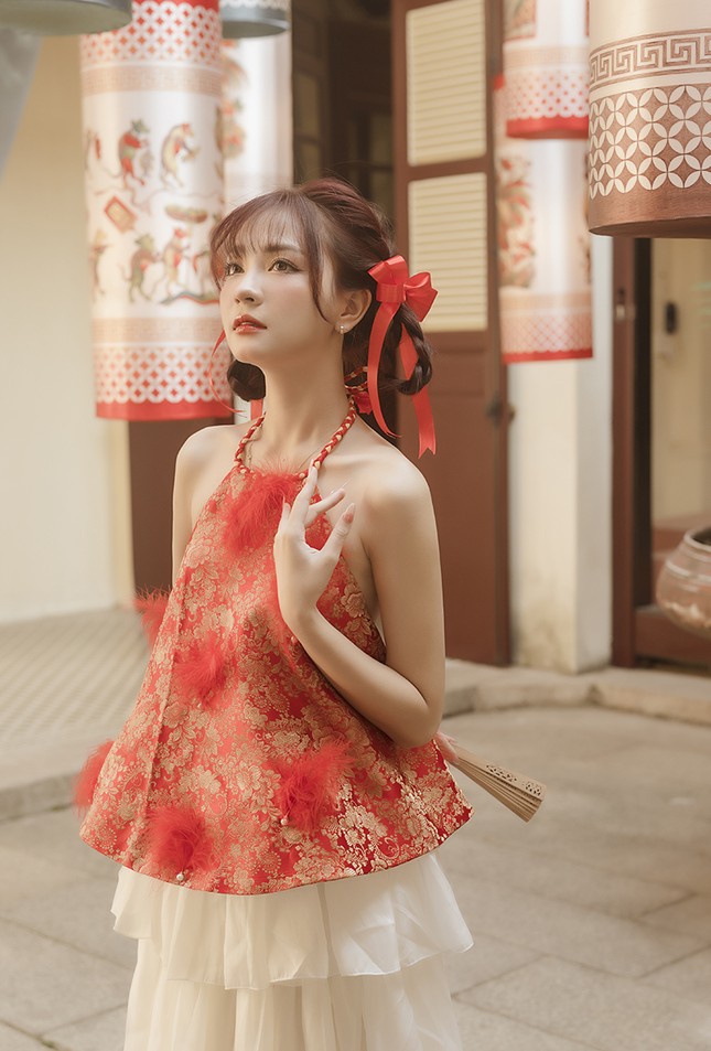Nữ sinh Sư phạm yêu kiều trong bộ ảnh đón Xuân - 3