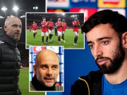 Bóng đá - Pep tuyên bố Man City hết cửa vô địch, ám chỉ MU được thiên vị: Ten Hag nói gì?