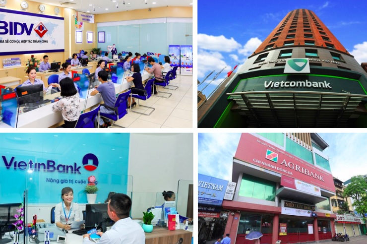 Lợi nhuận của Agribank, BIDV, Vietcombank, Vietinbank tăng trưởng ấn tượng