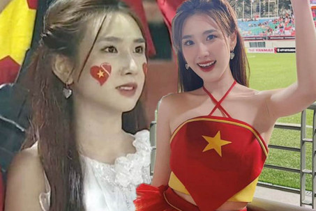Không phải Hòa Minzy, đây là nữ cổ động viên Việt Nam "gây sốt" sân vận động Thái Lan