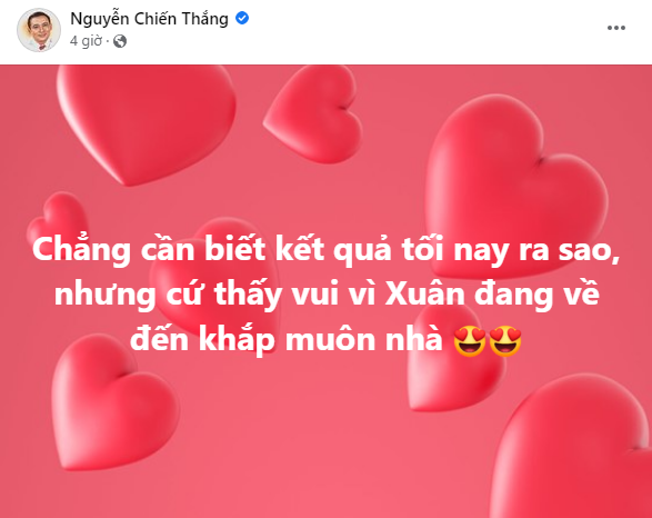 Chiến Thắng đăng status trước trận chung kết lượt về