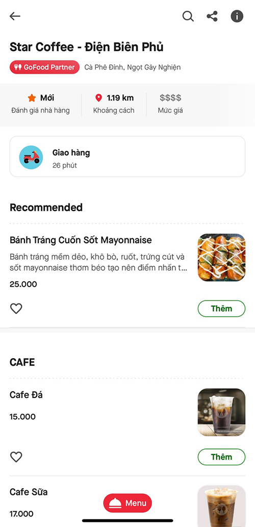 Chị Thanh Vân đang trong quá trình đưa quán lên GoFood của Gojek với hi vọng sẽ tiếp cận được nhiều khách hàng mới, gia tăng thu nhập.