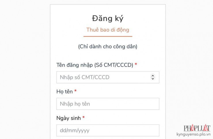 Cách đăng ký tài khoản trên cổng Dịch vụ công Bộ Công an - 3