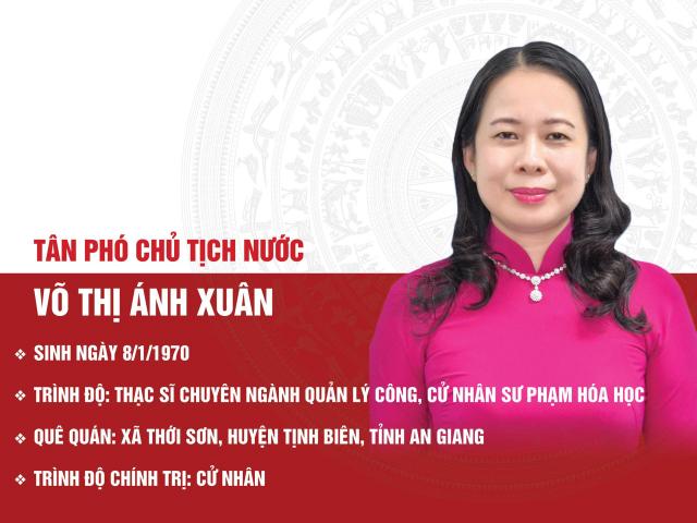 Chân dung tân Phó Chủ tịch nước Võ Thị Ánh Xuân