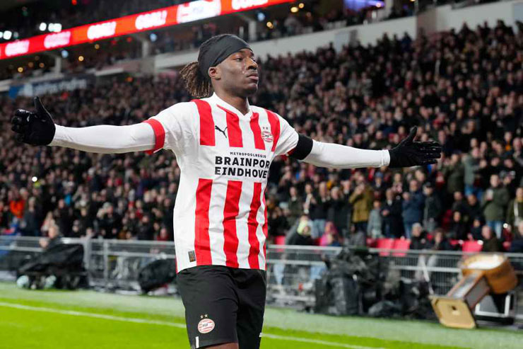 Tuyển thủ của đội U21 Anh Madueke đã có 20 bàn thắng sau 80 trận chơi cho đội bóng Hà Lan PSV Eindhoven