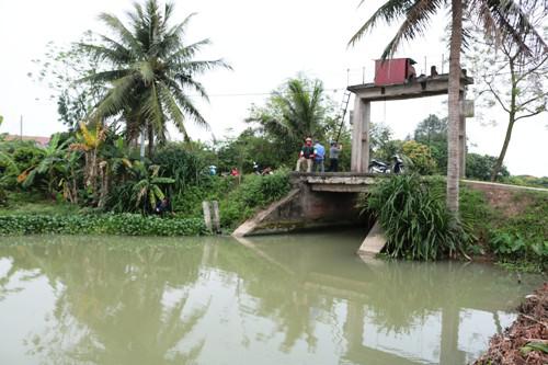 Khu vực cống Gừng nơi phát hiện thi thể nạn nhân.