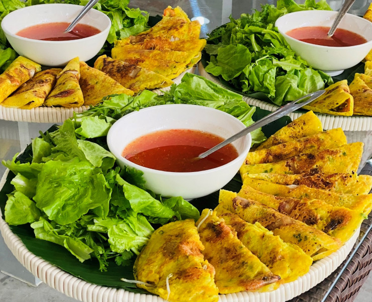 Bánh xèo ở Làng nghề Trường Sơn