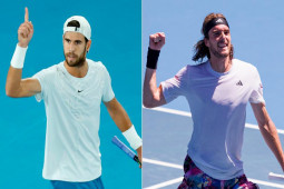 Trực tiếp tennis Khachanov - Tsitsipas: Tsitsipas có 2 set làm vốn (Australian Open)