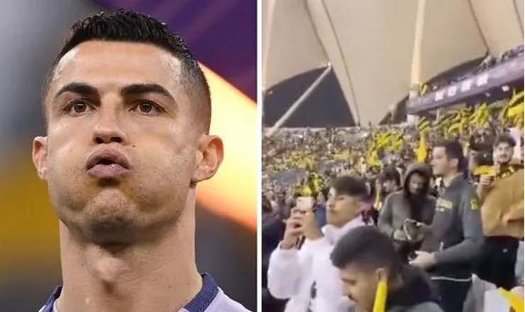 Ronaldo bị các CĐV Al Ittihad hô tên Messi để trêu tức anh và Al Nassr