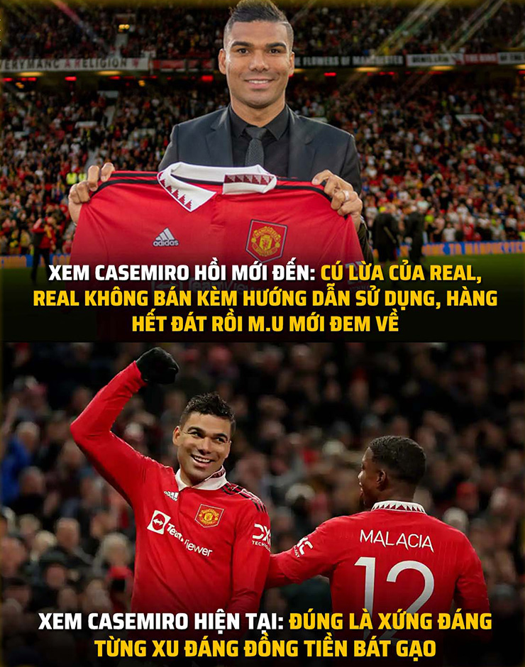 Casemiro đang thể hiện phong độ chói sáng trong màu áo MU.