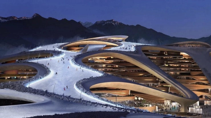 Ả Rập Saudi xây dựng resort trượt tuyết giữa sa mạc.