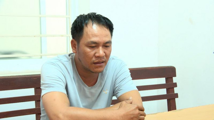 Đối tượng Nguyễn Văn Tình tại cơ quan điều tra.