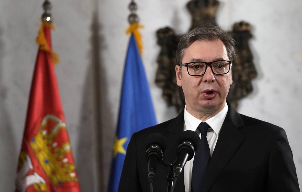 Tổng thống Serbia Aleksandar Vucic. Ảnh: AP