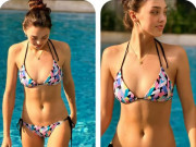 Làm đẹp - Ngỡ ngàng vì vợ Bùi Tiến Dũng lần đầu sau sinh mặc bikini, lấy lại dáng nhờ động tác này