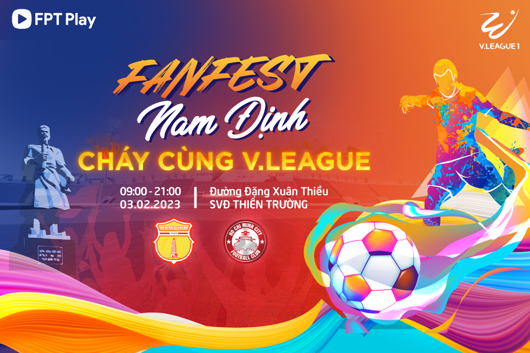“Chảo lửa” Thiên Trường nóng rực với sự kiện Fanfest Nam Định mở màn Night Wolf V.League 2023 - 1