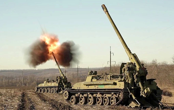 Nga bố trí pháo phòng không ở mặt trận miền Đông Ukraine (ảnh: RT)