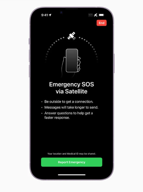 Dòng iPhone 14 được tích hợp tính năng Thông báo khẩn cấp thông qua kết nối vệ tinh.